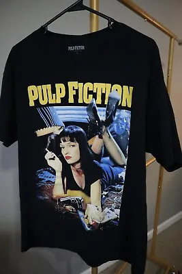 Quentin Tarantino Pulp Fiction Classic Movie Poster T-shirt Black Size Large  • $15