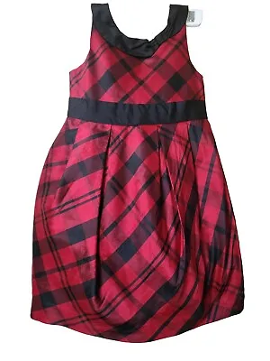 Janie And Jack Silk Girl Size 3 Tartan Plaid Holiday Special Occasion  Dress • £24.12