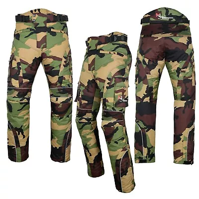£37.99 • Buy Motorbike Motorcycle Waterproof Cordura Textile Trousers Pants Armour Green Camo