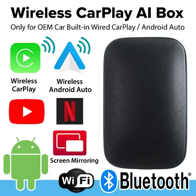 2024 Wireless CarPlay AI Box Android Auto Adapter For Car Stereo Radio Head Unit • $97.98