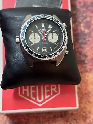 1974 Vintage Heuer Autavia Cal 12 Chronograph Watch 11630 V Runs Needs Service • $1999.99