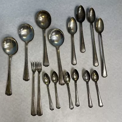 National Silver Co Flatware ADAM Assorted Silverplate 16 Pieces NSC EPNS Spoons • $29.99