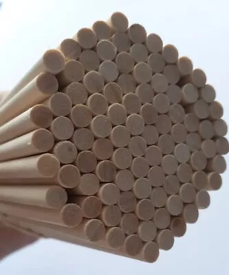 Wooden Dowel Rods 30cm - 12  Long - Diameter 3mm - 8mm Wood Crafts Craft Sticks • £2.99