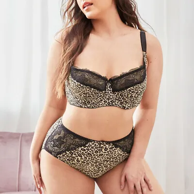 £13.18 • Buy Womens Sexy Lingerie Lace Bra Ladies Leopard Underwear Set Panties Knickers CDEF