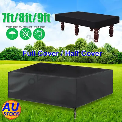 Waterproof Dust 7/8/9FT Outdoor Pool Snooker Billiard Table Cover Polyester Cap • $24.99