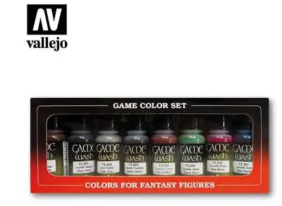 Vallejo 17ml X8 73998 Game Color Washes Set X8 • £16.26