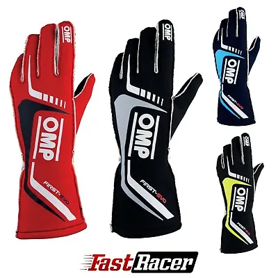 OMP FIRST-EVO Racing Gloves | FIA 8856-2018 Approved | IB/767 • $139