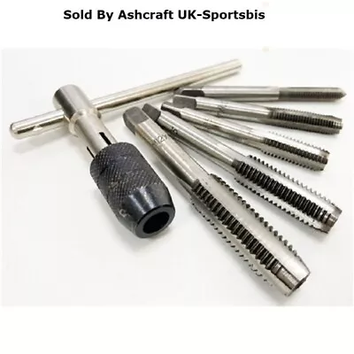 6pc Tap Wrench T Bar Handle M6 - M12 Thread Repair Re-Thread Cutter Metric • £4.98