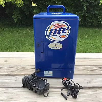 Miller Lite Portable Mini Fridge Electric Cooler Warmer 110V AC & 12V Car Power • $119.90