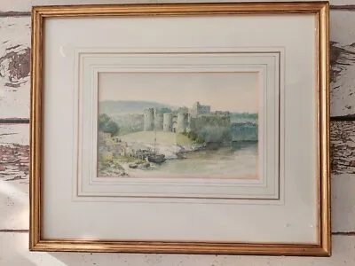 £45 • Buy 1940s Mid 20th Century Watercolour Chepstow Castle River Wye