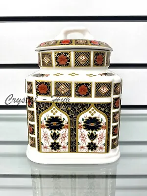 Crown Derby Canister Imari Air Tight Storage Jar Container Fine Bone China • £34.99