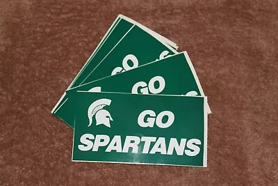 Lot Of 4  Michigan State Spartans Bumper Stickers 6  X 3   1980's NOS • $4.99