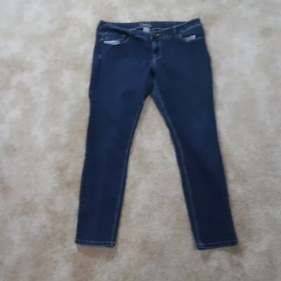 Vanity Women's Skinny Jeans Size 33x32 (36x30) Blue Denim Stretch • $11.24