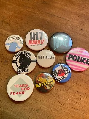 9 Retro Pin Bages 80’s Music Bands • £5