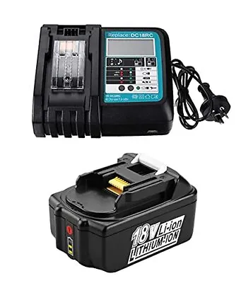 18V 5.0Ah Battery And Rapid Charger DC18RC With LED Replacement For Makita Job • £67.99