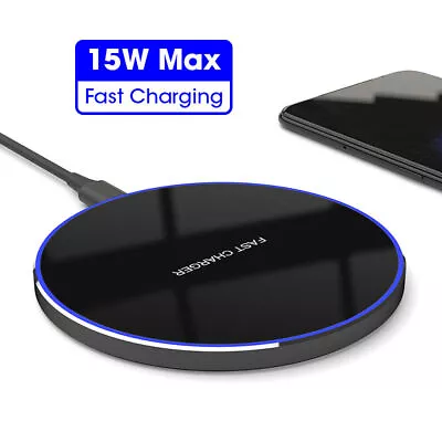 Wireless Charger FAST Charging Pad For Qi IPhone 14 13 12 11 Pro Samsung S23 S22 • $7.69