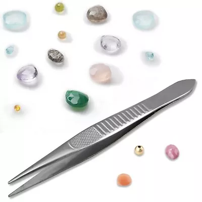 Premium Fine Pointed Tip Precision Metal Craft Tweezers Jewellery Making Tool • £2.98