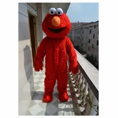 Elmo Red Monster Mascot Costume Plush Cartoon Costume • $182.27