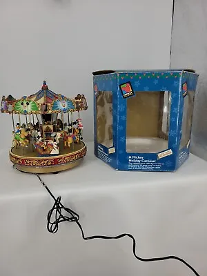 Vintage 1997 Mr. Christmas A Mickey Holiday Musical Carousel Disney • $70