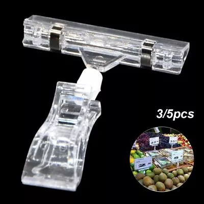 £4.02 • Buy Plastic Shelf Clamp Sign Display Price Label Tag Holders POP Advertising Clips