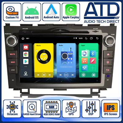 CarPlay Head Unit For For Honda CR-V Android Auto Sat Nav GPS HD Radio CD Player • £299.99