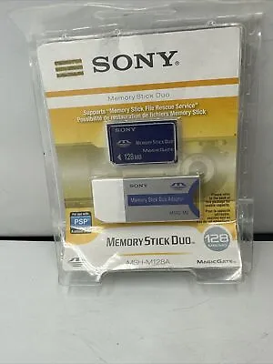 Sony 128 MB Memory Stick Duo (MSH-M128A/N) VTG Sealed Pkg For Digital Camera PSP • $44.99