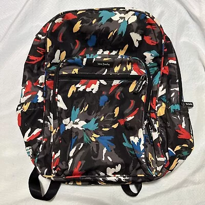 Vera Bradley Campus Large Backpack In Splash Floral Black • $25