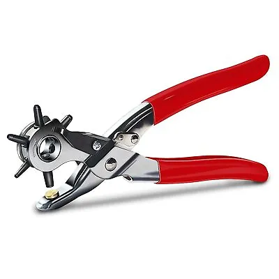 Leather Hole Punch Heavy Duty Hand Pliers Belt Holes 6 Sized Puncher Tool New • $6.98