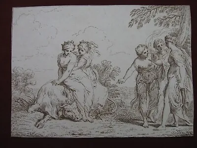 Giuseppe Zocchi: Robbery Of Europe 1765/Rape Of Europe Print Etching Cantarini • $73.39