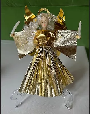 Vintage German Rauschgoldengle Angel Foil With Original Candles • $65