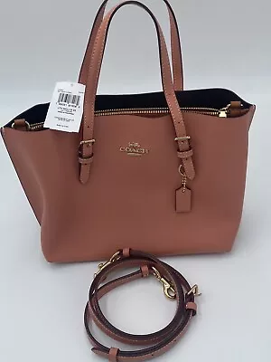 COACH Women's Pebble Leather Mollie Tote 25 Light Coral Pink C4084 Nwt Rare Colo • $99