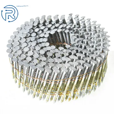 3600Pcs Siding Nails 2In × 0.092In 15 Degree Collated Wire Coil Full Round Head • $37.82