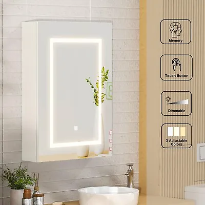 LED Bathroom Medicine Cabinet 28  X 20   Mirror Cabinet Wall Mounted Shelves NEW • $99.99