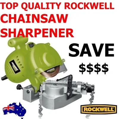 Quakity Rockwell Chainsaw Sharpener 200 Watt Chain Saw File  Grinder Garden Tool • $69.95