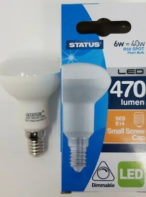 Dimmable 6w=40w LED R50 Reflector Spot Light Bulb Lamp SES Small Screw 1 2 4 10 • £7.69