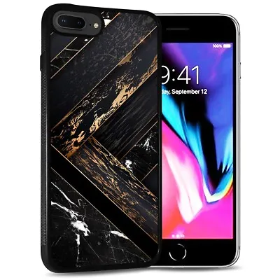 $9.99 • Buy ( For IPhone 8 ) Back Case Cover AJ12547 Marble Black