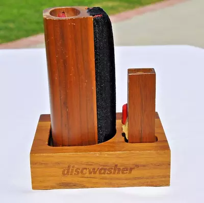 Vintage Discwasher Record Cleaner Stylus Cleaner Fluids & Wood Stand 6 Pieces • $37.99