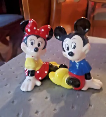 Disney Mickey And Minnie Mouse Porcelain Figures Set Of 2 • $7.99