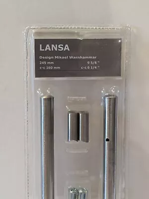 IKEA Lansa Stainless Steel Kitchen Drawer Pulls 6.25  Bolt 9-5/8  601.387.59 • £16.40