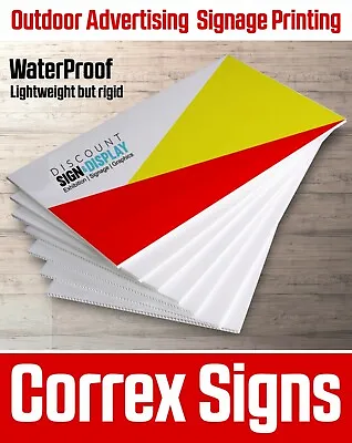 £34.99 • Buy Correx Corrugated Plastic Waterproof Printed Sheets 5 Sizes MADE IN UK BEST !