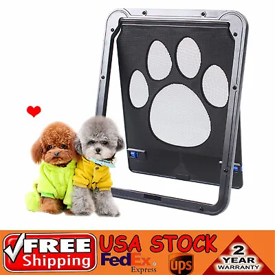 Medium Small Pet Cat Puppy Dog Magnetic Lock Lockable Safe Flap Door • $9.50