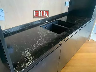 £0.99 • Buy Vanilla Noir Quartz Kitchen Worktops | Affordable Prices | Sample