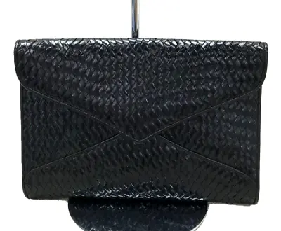 Yves Saint Laurent Clutch Bag Second YSL Black Knitting Vintage • $265
