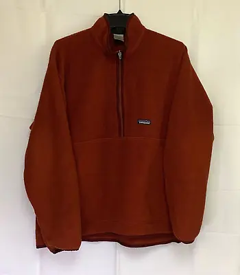 Mens Large Patagonia Synchilla Maroon Half 1/2 Zip Fleece Pullover Sweater • $24