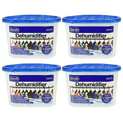 4 Dehumidifier Moisture Damp Mould Absorber Condensation Home Mildew Trap • £6.99