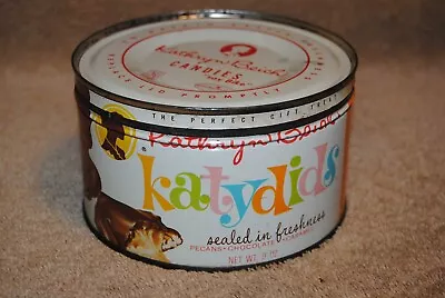 Vintage Metal Katydids Candy Tin With Lid Kathryn Beich Empty • $25