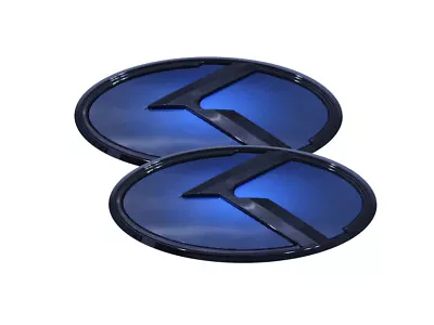 3D K Logo Emblem Blue & Glossy Black 2pc (Fits: KIA 2009-2013 Forte Koup) • $34.49