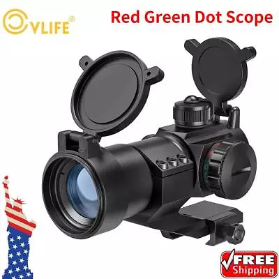 CVLIFE Tactical Gun Sight Red Green Dot Scope Reflex Sight For 20mm Cantilever   • $32.99