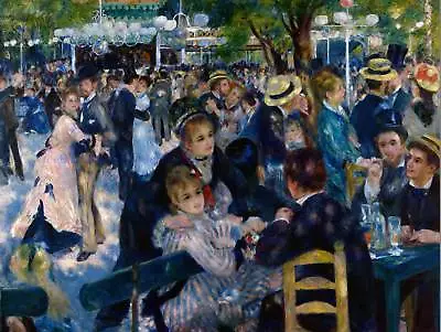 Painting Portrait Group Renoir Dance Moulin Galette Poster Art Print Bb12538b • £11.99