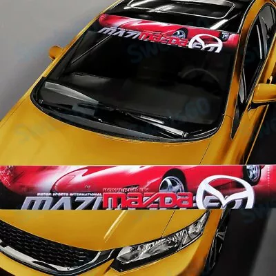 Windshield UV-Resistant Vinyl Front Decal For Mazda Speed Racing Banner Sticker • $12.55